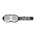 O'Neal Crossbriller B-10 Attack, Sort/Hvid/Sølv Spejl