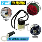 VELVET ROSE & OUD Car Diffuser Air Freshener - Air Vent Clip Included