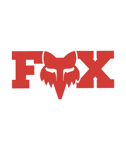 FOX Head klistermerke på 3 tommer i rød