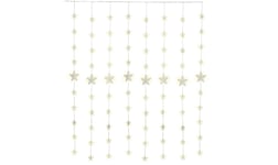 Goobay 80 LED stjärngardin med fjärrkontroll, timerfunktion, 8 ljuslägen, dimmer och 31 V extern transformator, varmvitt (3000 K)
