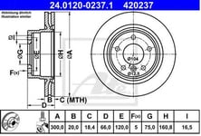 Bromsskiva Bosch - BMW - 1-SERIE-serie, F36, 4-serie, F30, F22, F23