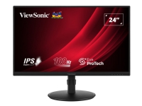 ViewSonic VA2408-HDJ - LED-skjerm - 24 (23.8 synlig) - 1920 x 1080 Full HD (1080p) @ 100 Hz - IPS - 250 cd/m² - 1300:1 - 5 ms - HDMI, VGA, DisplayPort