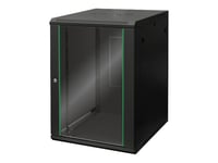 Digitus Dynamic Basic Dn-19 16U-6/6-Ec-Sw - Rack Skåp - Väggmontering - Svart, Ral 9005 - 16U - 19"
