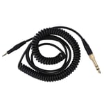 FAMKIT Headphone Audio Cable with 6.35MM Adapter for Audio-Technica ATH-M50X M40X M70X- Replacement Coiled Extension Cord Lead 1.6m