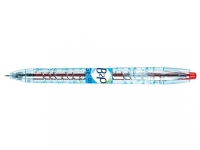 Pilot B2P Gel, Fastklämbar och indragbar penna, Ljusblå, Röd, Transparent, Röd, 0,7 mm, 0,39 mm, Medium