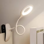 Wei Sfoxi LED Klämlampa Sängläslampa Klämma med Beröringssensor, Säng Skrivbordslampa Barn, 360 Flexibel Svanhals Klämlampa, 1800mah Usb A