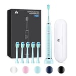 Sonic Electric Toothbrush for Adults with 6 Brush Heads and Travel Case,