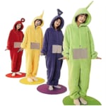 Unisex Teletubbies Kostymer Disi Onesies Lala Cosplay Pyjamas Vuxen Pyjamas Green S
