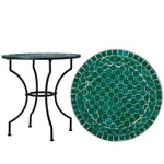 Trieste mosaikbord grön/svart Ø70 cm