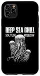Coque pour iPhone 11 Pro Max Motif Deep Sea Chill Solitude Freedom Quallen