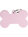 MyFamily ID Tag Basic Collection Bone XL pink in aluminium