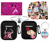 Harry Styles Merch, Harry Styles Airpods Case Cover, Compatible with AirPods 1&2|Harry Styles Poster|Bracelet Keychain 50 Pcs Stickers for Man, Woman, Teens, Girls, Boys (A)