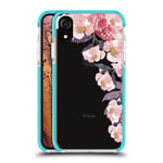 Official Monika Strigel Rose My Garden Blue Shockproof Gel Bumper Case Compatible for Apple iPhone XR