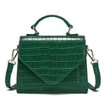 CATMICOO Croc Mini Purses for Women Trendy Small Handbags, Green, Green Purse
