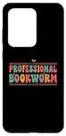 Galaxy S20 Ultra Reading Book Retro Groovy book Lover ,Professional bookworm Case