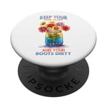 Citation de motivation Keep Your Soul Clean and Your Boots Dirty PopSockets PopGrip Interchangeable