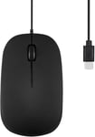 Perixx PERIMICE-201C USB Type C Wired Optical Mouse with 3-Button, Scroll Wheel,