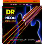 DR Strings NOB-45 Hi-Def Neon Orange bassträngar, 045-105