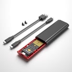 Cas SSD M2 2Cable - Aluminum M.2 NVMe SATA SSD Enclosure Dual Protocol RTL9210B M.2 to USB 3.1 SSD Box Case f