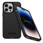 OtterBox iPhone 14 Pro (ONLY) Commuter Series Case - BLACK, slim & tough, pocket-friendly, with port protection