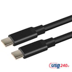 USB-IF-sertifisert 2m USB-C 2.0 240W Hurtiglading 480Mbps