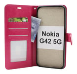 Crazy Horse Wallet Nokia G42 5G (Hotpink)