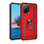Jierich for Xiaomi Redmi Note 10 4G/Note 10S Case,[Dual Layer] Full-body Rugged Ultra Slim Shockproof Anti-Scratch Tough Armour Case With Kickstand For Xiaomi Redmi Note 10 4G/Note 10S-Red