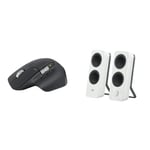 Logitech MX Master 3S - Wireless Performance Mouse with Ultra-Fast Scrolling, Ergonomic & Z207 Wireless Bluetooth PC Speakers, Stereo Sound, 10 Watts Peak Power, 3.5mm Audio Input