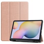 Fodral Tri-Fold Galaxy Tab S7/S8 Med S Pen-hållare Roséguld