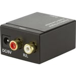 Audio Converter, ljudomvandlare från analog till digital, 2xRCA, S/PDIF