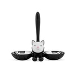 Alessi | Tigrito AMMI09 B - Design Cat Bowl, 18/10 Stainless Steel and Thermoplastic Resin, Black