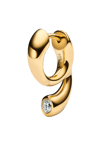 Maria Black Mermaid Pool Huggie Guld