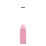 (Pink)Electric Milk Frother Handheld Automatic Hand Frother Milk Foam Maker For
