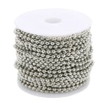 1,5 mm metallkulkedjor, halsbandskedjekulkedja, 10 yards kulkedja kulkedja bulk kulkedja, hundbricka, gör-det-själv-hantverk