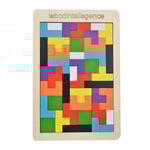 Trä magnetiska Tetris byggklossar  Barn Baby pedagogiska leksaker Ryssland 3D pusselmodell Classic Tetris (6mm Thick)