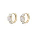 Snö Of Sweden Rome Stone Ring Earring Gold/Clear 13mm