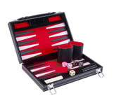 Backgammon 11 ", red/black/white stitched