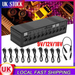 9V/12V/18V Insulated Guitar Effect 10 Pedal Power Supply Isolated Outputs Pedals