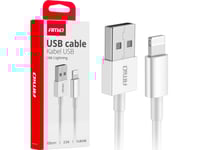Amio Laddkabel För Bil Usb-A - Lightning Iphone 2A 100Cm Fulllink Amio-03895
