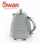 Swan Symphony Range Grey 20L Microwave, 1.7L Kettle & 2 Slice Toaster Set -NEW