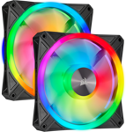 Corsair iCUE QL140 RGB 140mm 2-pack Svart inkl. Lighting Node CORE