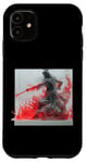 Coque pour iPhone 11 Enchanting Warrior Maiden avec des accents rouges