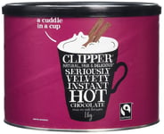 Clipper Fairtrade Seriously Velvety Instant Hot Chocolate 1kg