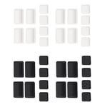 4pc Rubber Feet Button Screw Cap Cover Replacement Fit for Wii Console Kit