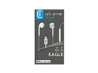 CL headset lightning - MFI öronproppar EAGLE äggkapsel, vit m/svarknap &amp mikrofon