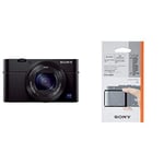 Sony RX100 III | Advanced Premium Compact Camera (1.0-Type Sensor, 24-70 mm F1.8-2.8 Zeiss Lens and Flip Screen for Vlogging) & PCKLM15.SYH Screen Protector for Camera -Black
