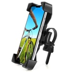 One-Touch Release Bike Phone Mount, 360° Rotatable Bicycle & Motorcycle Handlebar Cell Phone Holder Universal for All Smartphones Include iPhone Xs Max XR X 6S 7 8 Plus, Galaxy S9 S10 Note 9 10