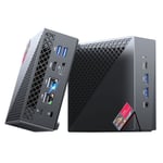 NiPoGi Mini PC АMD Ryzen 7 5700U(8C/16T, jusqu'à 4,3 GHz), 16Go DDR4 512Go M.2 NVME SSD WiFi 6, Double LAN, 4K UHD Tour PC avec