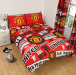 Manchester United FC Football Duvet Cover Bedding Set Double Official