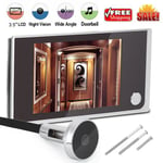 3.5 " Digital LCD Peephole Doorbell Viewer Photo Visual 120° Cat Eye Camera Bell